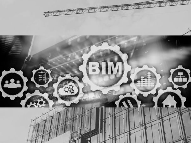 Svart bild med vit text: YH-utbildning, Byggprojektör BIM, i samarbete med KYH, startar hösten 2026